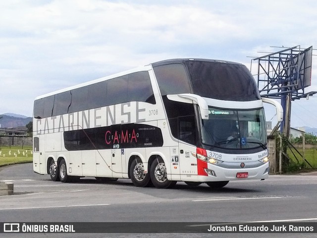 Auto Viação Catarinense 3708 na cidade de Itajaí, Santa Catarina, Brasil, por Jonatan Eduardo Jurk Ramos. Número da foto: #11451872.