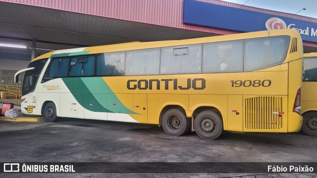 Empresa Gontijo de Transportes 19080 na cidade de João Monlevade, Minas Gerais, Brasil, por Fábio Paixão. ID da foto: 11452162.