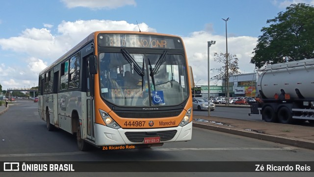 Auto Viação Marechal Brasília 444987 na cidade de Taguatinga, Distrito Federal, Brasil, por Zé Ricardo Reis. ID da foto: 11452506.