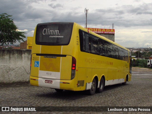 Viação Itapemirim 9513 na cidade de Caruaru, Pernambuco, Brasil, por Lenilson da Silva Pessoa. ID da foto: 11453179.