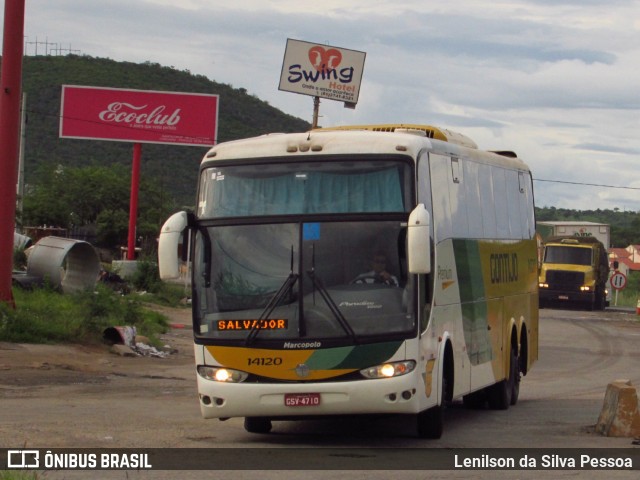 Empresa Gontijo de Transportes 14120 na cidade de Taquaritinga do Norte, Pernambuco, Brasil, por Lenilson da Silva Pessoa. ID da foto: 11453222.