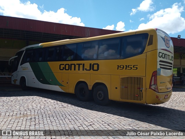 Empresa Gontijo de Transportes 19155 na cidade de Leopoldina, Minas Gerais, Brasil, por Júlio César Paixão Lacerda. ID da foto: 11451105.