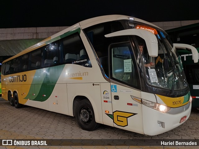 Empresa Gontijo de Transportes 19075 na cidade de Belo Horizonte, Minas Gerais, Brasil, por Hariel Bernades. Número da foto: #11452194.