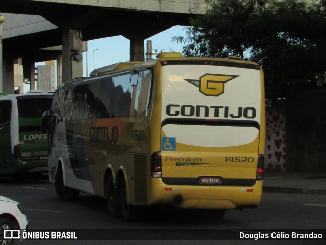 Empresa Gontijo de Transportes 14520 na cidade de Belo Horizonte, Minas Gerais, Brasil, por Douglas Célio Brandao. ID da foto: 11451990.