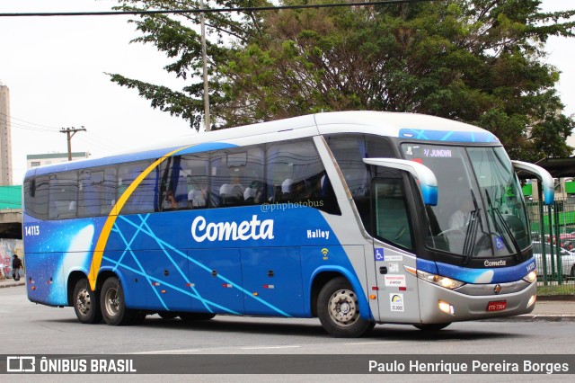 Viação Cometa 14113 na cidade de São Paulo, São Paulo, Brasil, por Paulo Henrique Pereira Borges. Número da foto: #11454315.