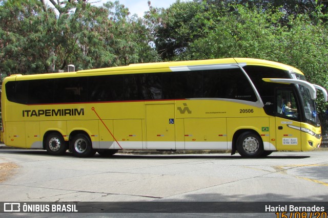 Viação Itapemirim 20506 na cidade de São Paulo, São Paulo, Brasil, por Hariel Bernades. ID da foto: 11456425.