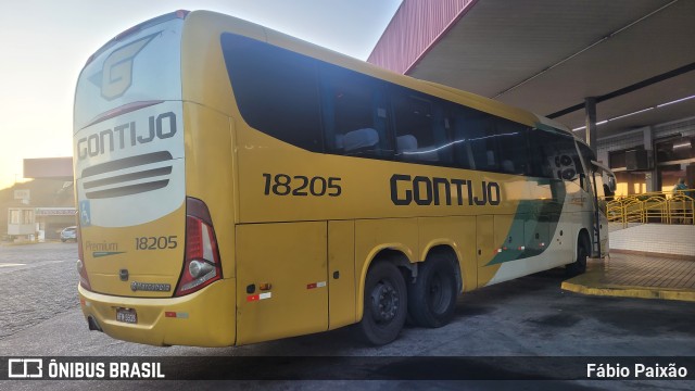 Empresa Gontijo de Transportes 18205 na cidade de João Monlevade, Minas Gerais, Brasil, por Fábio Paixão. Número da foto: #11454647.