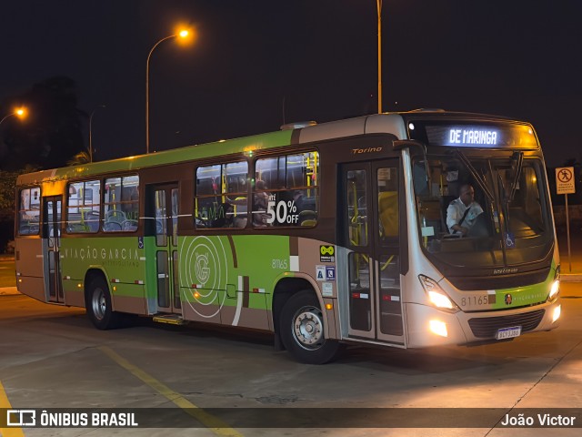 Viação Garcia 81165 na cidade de Maringá, Paraná, Brasil, por João Victor. ID da foto: 11456432.