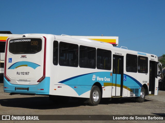 Auto Viação Vera Cruz - Belford Roxo RJ 112.167 na cidade de Paracambi, Rio de Janeiro, Brasil, por Leandro de Sousa Barbosa. ID da foto: 11453863.