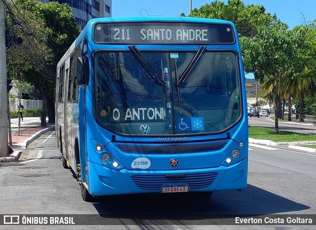 Viação Grande Vitória 23198 na cidade de Vitória, Espírito Santo, Brasil, por Everton Costa Goltara. ID da foto: 11454142.