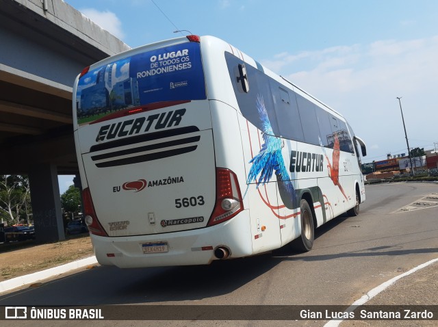 Eucatur - Empresa União Cascavel de Transportes e Turismo 5603 na cidade de Ji-Paraná, Rondônia, Brasil, por Gian Lucas  Santana Zardo. Número da foto: #11454208.