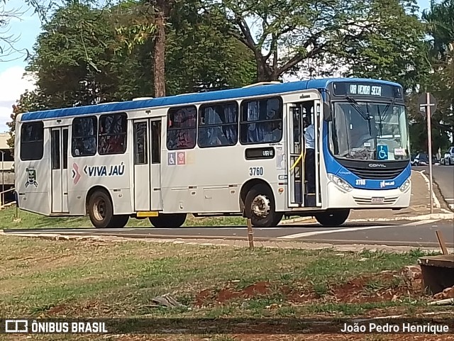 Auto Viação Jauense 3760 na cidade de Jaú, São Paulo, Brasil, por João Pedro Henrique. ID da foto: 11454134.