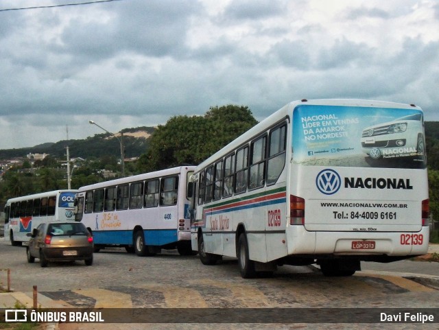 Auto Ônibus Santa Maria Transporte e Turismo 02139 na cidade de Natal, Rio Grande do Norte, Brasil, por Davi Felipe. ID da foto: 11454918.