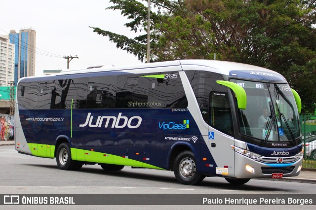 Jumbo Turismo 3195 na cidade de São Paulo, São Paulo, Brasil, por Paulo Henrique Pereira Borges. ID da foto: 11454319.