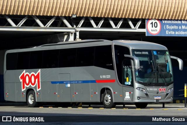 Auto Viação 1001 RJ 108.1220 na cidade de Rio de Janeiro, Rio de Janeiro, Brasil, por Matheus Souza. ID da foto: 11456343.