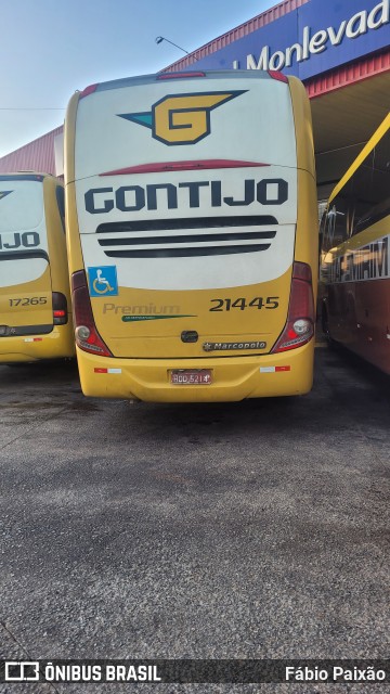 Empresa Gontijo de Transportes 21445 na cidade de João Monlevade, Minas Gerais, Brasil, por Fábio Paixão. ID da foto: 11454631.