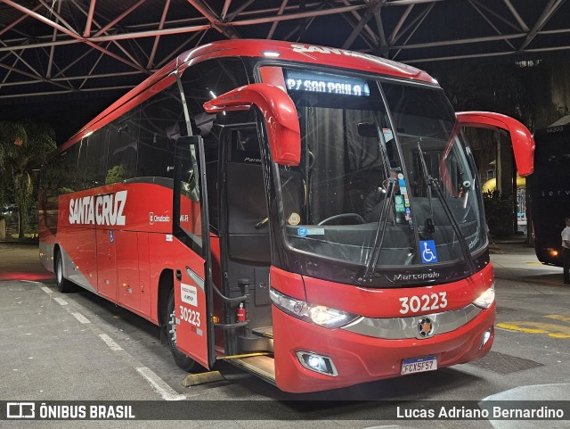 Viação Santa Cruz 30223 na cidade de São Paulo, São Paulo, Brasil, por Lucas Adriano Bernardino. ID da foto: 11457713.