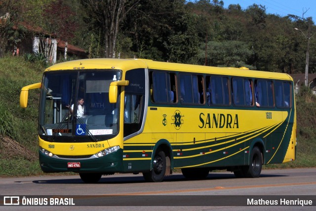 Viação Sandra 1600 na cidade de Congonhas, Minas Gerais, Brasil, por Matheus Henrique. ID da foto: 11458001.