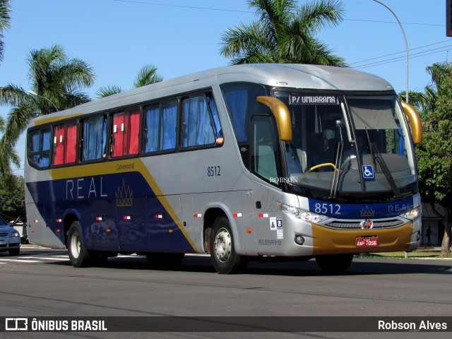 Viação Real 8512 na cidade de Paranavaí, Paraná, Brasil, por Robson Alves. ID da foto: 11458731.