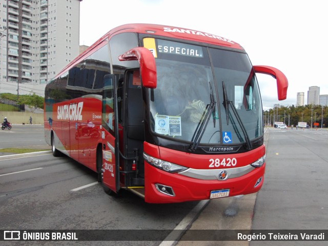 Viação Santa Cruz 28420 na cidade de Barueri, São Paulo, Brasil, por Rogério Teixeira Varadi. Número da foto: #11457565.