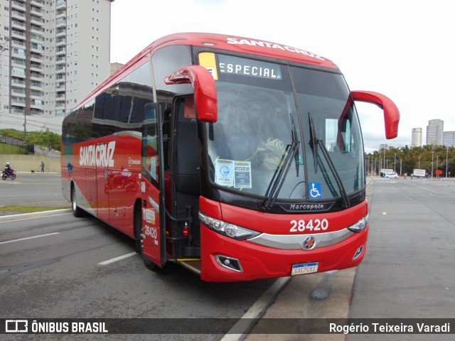 Viação Santa Cruz 28420 na cidade de Barueri, São Paulo, Brasil, por Rogério Teixeira Varadi. ID da foto: 11457565.