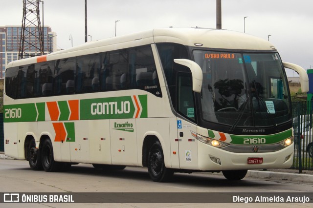 Empresa Gontijo de Transportes 21610 na cidade de São Paulo, São Paulo, Brasil, por Diego Almeida Araujo. ID da foto: 11457833.