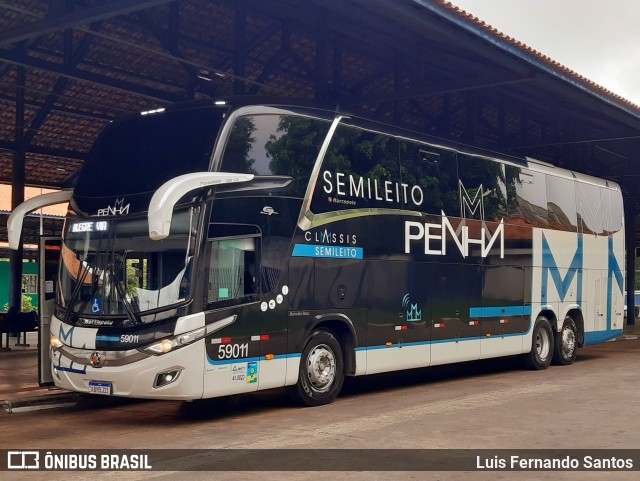 Empresa de Ônibus Nossa Senhora da Penha 59011 na cidade de Embu das Artes, São Paulo, Brasil, por Luis Fernando Santos. ID da foto: 11459315.