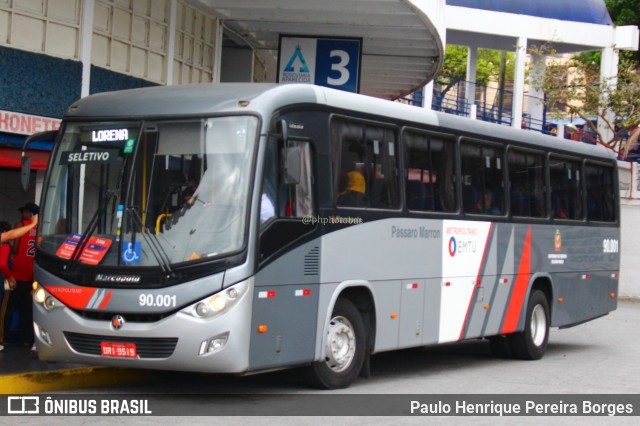 Empresa de Ônibus Pássaro Marron 90.001 na cidade de Aparecida, São Paulo, Brasil, por Paulo Henrique Pereira Borges. Número da foto: #11461009.