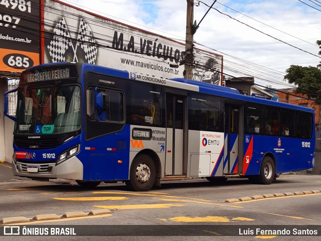 Viação Miracatiba 15.1012 na cidade de Itapecerica da Serra, São Paulo, Brasil, por Luis Fernando Santos. ID da foto: 11459331.