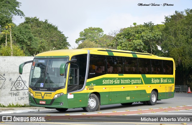 Viação Rápido Brasil 1005 na cidade de São Paulo, São Paulo, Brasil, por Michael  Alberto Vieira. Número da foto: #11460557.