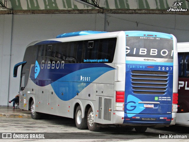 Gibbor Turismo e Fretamento 2007 na cidade de Juiz de Fora, Minas Gerais, Brasil, por Luiz Krolman. Número da foto: #11461195.