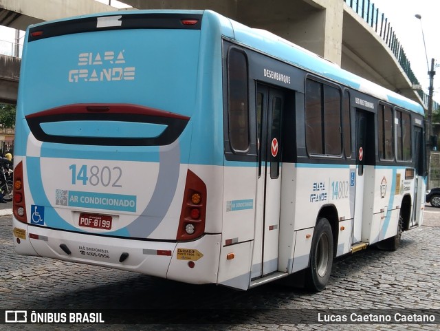 Viação Siará Grande 14802 na cidade de Fortaleza, Ceará, Brasil, por Lucas Caetano. Número da foto: #11463670.