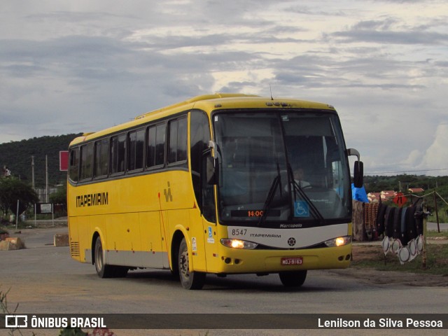 Viação Itapemirim 8547 na cidade de Taquaritinga do Norte, Pernambuco, Brasil, por Lenilson da Silva Pessoa. ID da foto: 11462461.