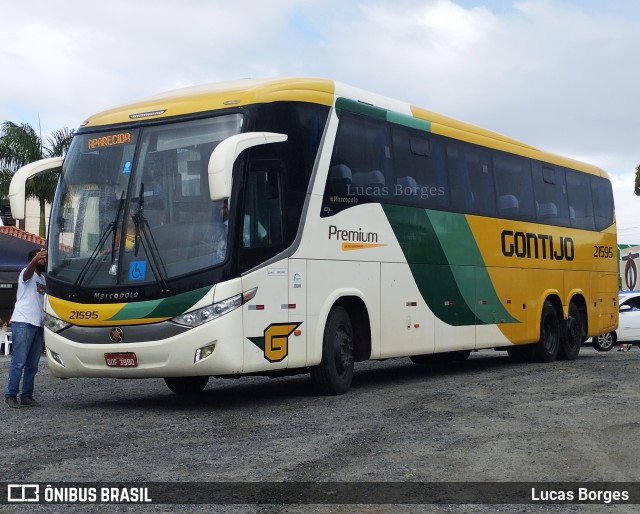 Empresa Gontijo de Transportes 21595 na cidade de Guaratinguetá, São Paulo, Brasil, por Lucas Borges . ID da foto: 11462744.