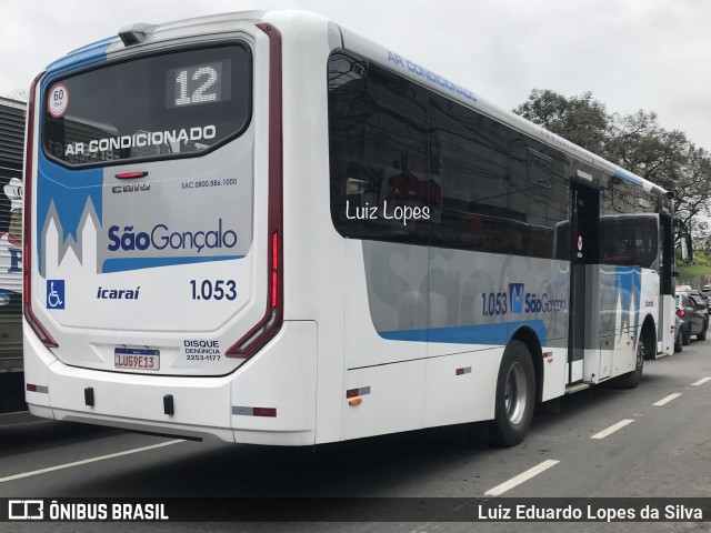 Icaraí Auto Transportes 1.053 na cidade de São Gonçalo, Rio de Janeiro, Brasil, por Luiz Eduardo Lopes da Silva. ID da foto: 11463248.