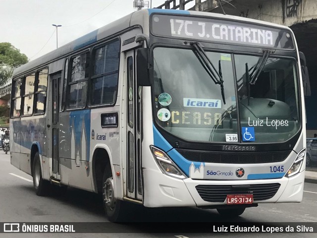 Icaraí Auto Transportes 1.045 na cidade de São Gonçalo, Rio de Janeiro, Brasil, por Luiz Eduardo Lopes da Silva. ID da foto: 11463460.