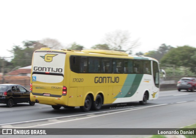 Empresa Gontijo de Transportes 17020 na cidade de Guaratinguetá, São Paulo, Brasil, por Leonardo Daniel. ID da foto: 11466594.