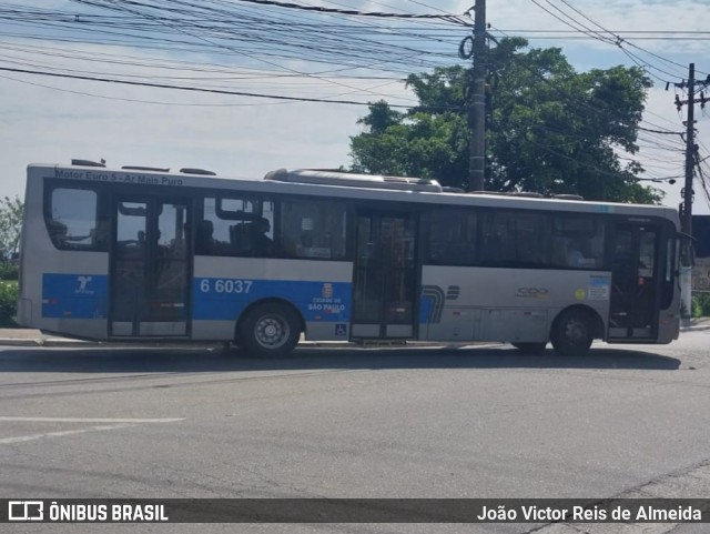 Transwolff Transportes e Turismo 6 6037 na cidade de São Paulo, São Paulo, Brasil, por João Victor Reis de Almeida. Número da foto: #11467874.