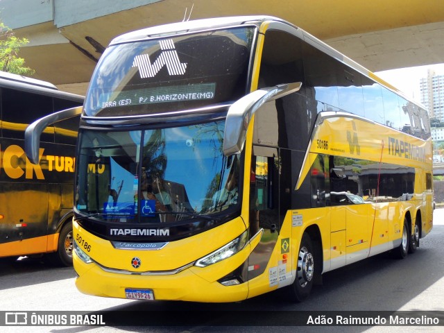 Viação Nova Itapemirim 50186 na cidade de Belo Horizonte, Minas Gerais, Brasil, por Adão Raimundo Marcelino. ID da foto: 11467165.