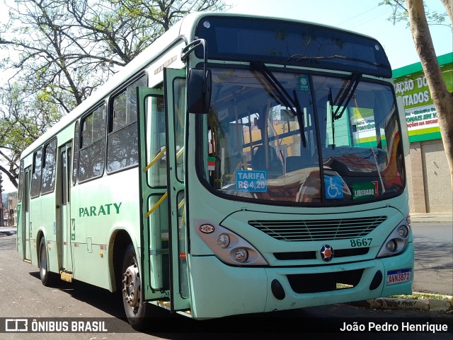 Viação Paraty 8667 na cidade de Jaú, São Paulo, Brasil, por João Pedro Henrique. Número da foto: #11464540.