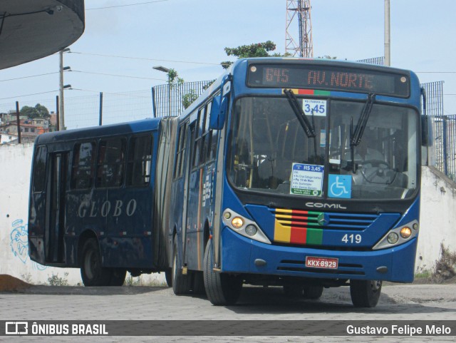 Transportadora Globo 419 na cidade de Recife, Pernambuco, Brasil, por Gustavo Felipe Melo. ID da foto: 11467864.