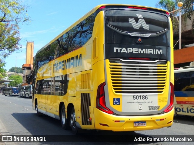 Viação Nova Itapemirim 50186 na cidade de Belo Horizonte, Minas Gerais, Brasil, por Adão Raimundo Marcelino. ID da foto: 11467174.