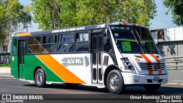 AVM - Autobuses del Valle de México 1021 na cidade de Gustavo A. Madero, Ciudad de México, México, por Omar Ramírez Thor2102. Número da foto: #11412830.