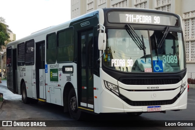 Expresso Caribus Transportes 3089 na cidade de Cuiabá, Mato Grosso, Brasil, por Leon Gomes. ID da foto: 11415958.