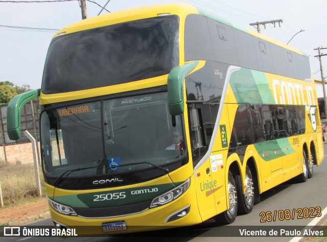 Empresa Gontijo de Transportes 25055 na cidade de Araxá, Minas Gerais, Brasil, por Vicente de Paulo Alves. ID da foto: 11412634.