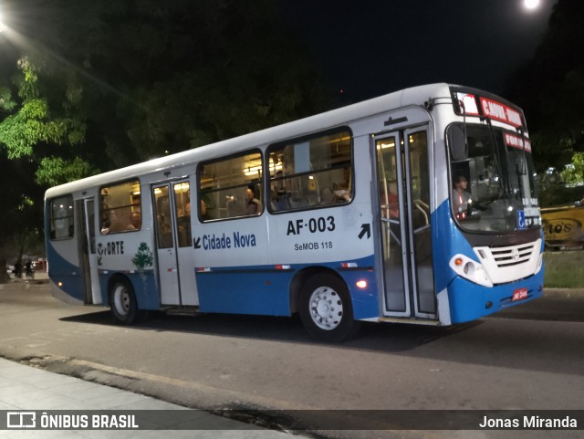 Viação Forte AF-003 na cidade de Belém, Pará, Brasil, por Jonas Miranda. Número da foto: #11412611.