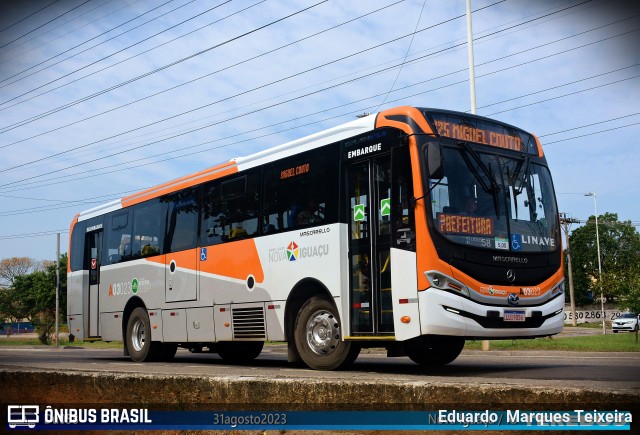 Linave Transportes A03023 na cidade de Nova Iguaçu, Rio de Janeiro, Brasil, por Eduardo  Marques Teixeira. ID da foto: 11415587.