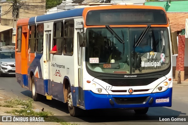 União Transportes 177 na cidade de Várzea Grande, Mato Grosso, Brasil, por Leon Gomes. ID da foto: 11413887.