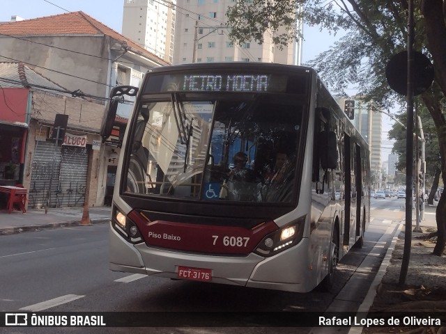 Viação Gatusa Transportes Urbanos 7 6087 na cidade de São Paulo, São Paulo, Brasil, por Rafael Lopes de Oliveira. ID da foto: 11412894.