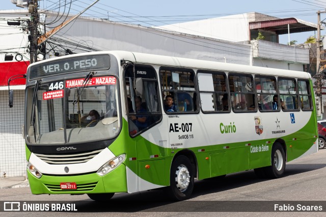 Transurb AE-007 na cidade de Belém, Pará, Brasil, por Fabio Soares. Número da foto: #11414122.